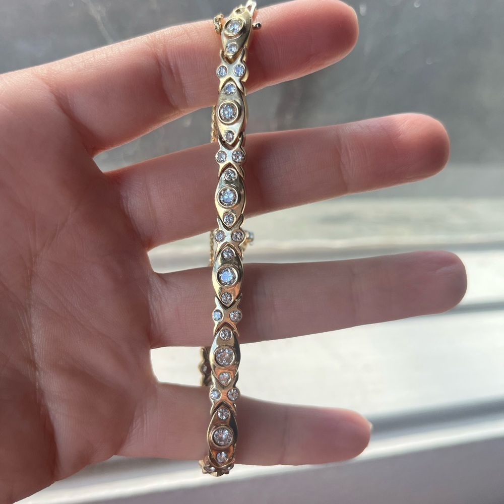 14k Gold Diamond Bracelet Custom Design